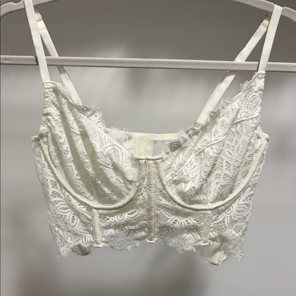 Anthropologie Lace Bralette in Cream